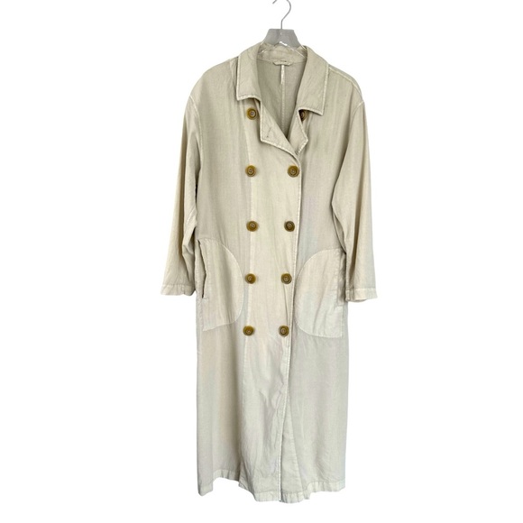Free People Charlie Trench Coat in Morning Oat Size Small - Picture 1 of 5